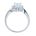 thumbnail image 5 of Gin & Grace 925 Sterling Silver Genuine Aquamarine and Diamond Accent Ring., 5 of 5