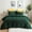 Dark green, variant on 2 Piece Winter Warm Dark green Comforter Cover Crystal Flannel Bedding Sets Velvet Twin Duvet Cover Set