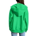 thumbnail image 4 of MESSUEN Zip Up Hoodie Women Baggy Sweatshirt for Women Long Sleeve Hoodies for Women Womens Athletic Jacket Jackets for Women Casual Women Coat Top for Women Green L, 4 of 7
