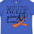 thumbnail image 4 of Inktastic Never Giving Up Limb Loss Awareness Orange Ribbon Boys or Girls Toddler T-Shirt, 4 of 5