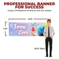 thumbnail image 2 of Snow Cones Large Banners and Signs for Outdoor by DreamController-Polyester Banner with 4 Holes for Easy Hang Indoor & Outdoor| 4x1 Feet HD Banner to Promote Food & Beverages | Made in USA, 2 of 6