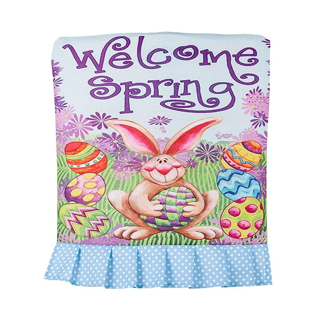 Funda de silla con diseño de conejo de Pascua, práctica y extraíble, 54 x 47 cm. Estilo A