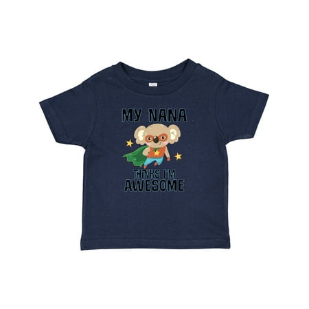 

Inktastic Nana Thinks Im Awesome Grandson Gift Baby Boy T-Shirt