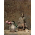 thumbnail image 2 of Unknown 20x24 Black Ornate Wood Framed with Double Matting Museum Art Print Titled - Oriental Clay Man, 2 of 4