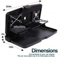 thumbnail image 3 of Multi-FuncPortable Foldable Car Seat Tray Desk - Black Portable Car Vehicle Back Seat Tray Table for Food, Meal, Snack, Laptop - Stay Organized When on the Go, 3 of 7