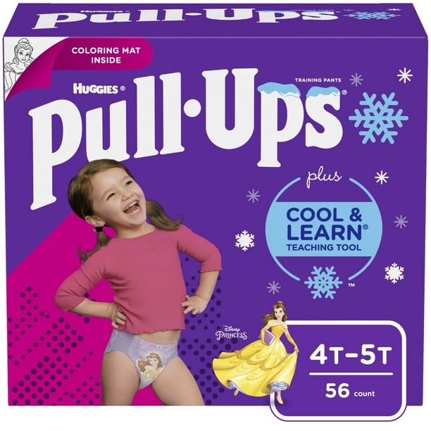 PullUps Girls' Cool & Learn Training Pants, 4T5T, 56 Ct