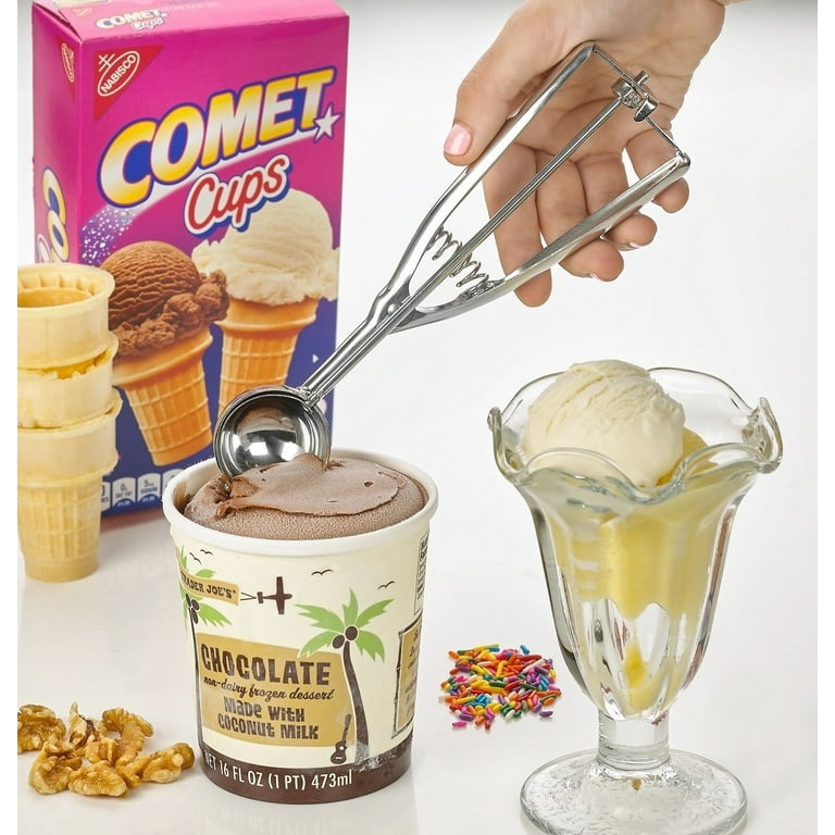 Ice Cream Scoop Set of 3 Spring Loaded with Trigger Release