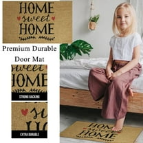 1 Pc Floor Mat with Sayings Farm-House Coir Welcome Mat for the Front Door Decor Carpet