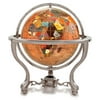 Kalifano Copper Amber 4-in. Commander Gemstone Tabletop Globe