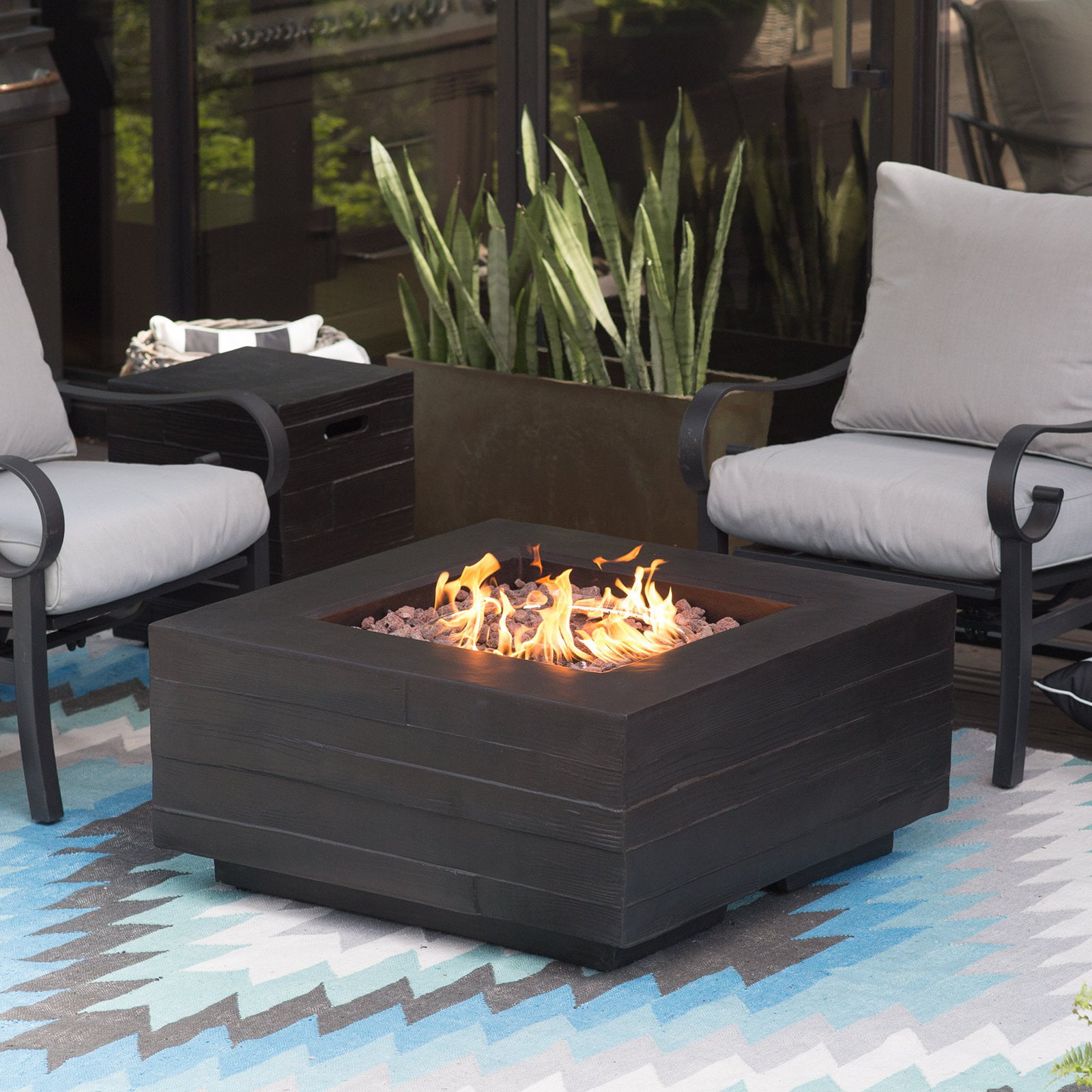 Red Ember Bozeman Square Propane Fire, Hayneedle Fire Pit Table