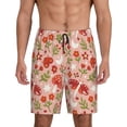 thumbnail image 1 of Fotbe Dragonfly Mushroom Pantalones Cortos de Pijama para Hombre, Ropa de Dormir, Pantalones de Pijama Cortos para Hombre-3X-Large, 1 of 6
