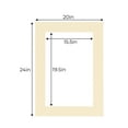 thumbnail image 3 of Tan Acid Free 20x24 Picture Frame Mats with White Core Bevel Cut for 16x20 Pictures - Fits 20x24, 3 of 3