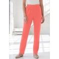 thumbnail image 2 of Roaman's Women's Plus Size Tall Plus Size Soft Knit Relaxed Pull-On Straight Leg Pant, 2 of 6