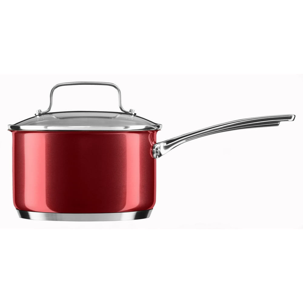 KitchenAid Stainless Steel 3.0 Quart Nonstick Saucepan with lid