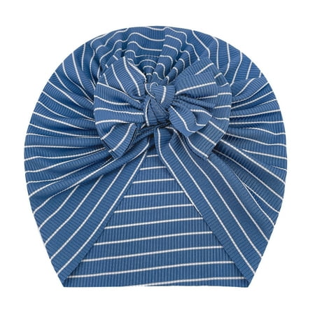 

Baby Christmas Hat Stretch Striped Bow Breathable Caps Headwear 3 Years