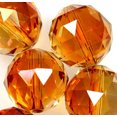 thumbnail image 3 of U8MO 16mm Faceted Orange Crystal Quartz Round Loose Beads 8PCS, 3 of 3