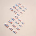 thumbnail image 4 of Fofosbeauty 24 pcs Press-on Acrylic False Nails, Nails Tips Designs 2023, Coffin Sunset Smudges Blue Orange, 4 of 8