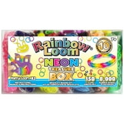 Rainbow Loom- Neon Rubber Band Treasure Box Edition, 8,000 High Quality Rubber Bands, 150 Clips and Carrying Case Included, The Original Rubber Band Craft for Kids Ages 7 and Up