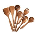 thumbnail image 2 of Rongfmy Japanese Wooden Kitchen Utensils Set Nonstick Long Handle Cookware 7pcs, 2 of 9