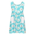 thumbnail image 7 of Beollynier Spring Summer Girls Sleeveless Floral Dress for Ages 3-14 - Round Neck A-Line Dress with Pockets Ideal for Casual Outings Parties and Everyday Wear, 7 of 7