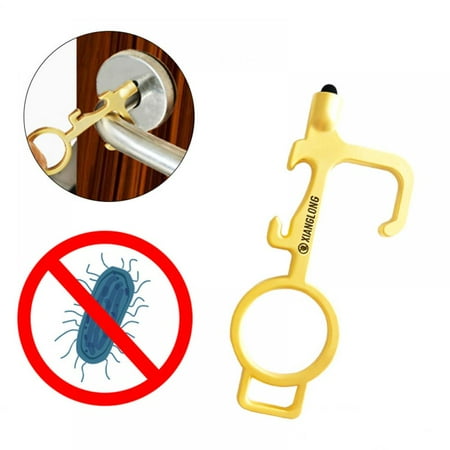 

Anti Touch Door Opener Tool Multifunctional No Touch Door Opener Hand Tool Serves as Bottle Opener and Stylus Pad