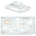 thumbnail image 2 of Coolnut Cute Rainbows Bathroom Towel Set of 3 with Hand Towel, Wash Cloths & Bath Towel, Extra Aborbent Soft Towels Set Decor for Bathing Home Shower Wash cloth, 2 of 7
