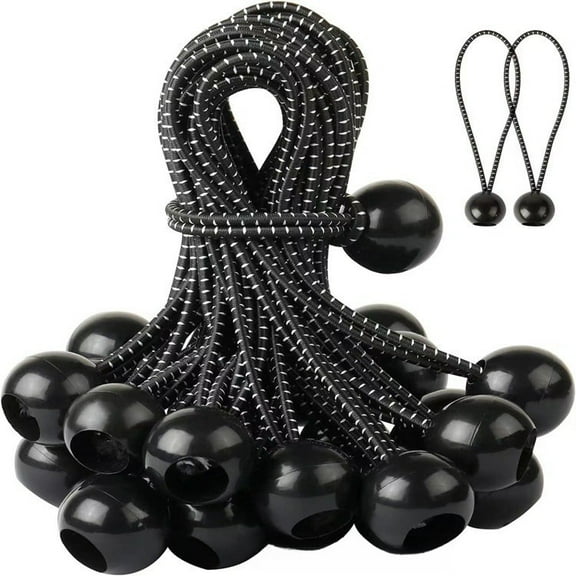 Janrevotw 10 Pack Ball Stretch Rope, Heavy Duty Outdoor Stretch Rope For Camping, Shelter, Cargo, Tent Pole Tarp Tying Uv Resistant