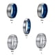 thumbnail image 5 of Qarigey Anillo a prueba de herrumbre Delicados anillos para los dedos Impermeable Personalidad Retro Elegante Circlet Navidad Distintivo Eminente Moda Ropa, zapatos y accesorios Miscelánea Azul 4 mm Qarigey AP014482-03, 5 of 6