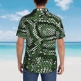 thumbnail image 3 of Lsque Green Snakeskin pattern Hawaiian Shirt for Men, Unisex Summer Beach Casual Short Sleeve Button Down Shirts-Large, 3 of 9