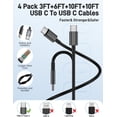 thumbnail image 3 of Super Fast Samsung Charger Type C, 2Pack 45W Dual Port USB C Fast Andriod Phone Charging Block with Long 60W 3/6/10/10FT USB C to C Cable Compatible with Samsung Galaxy S26/S25/S24 Ultra /S23 Case, 3 of 8
