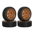 thumbnail image 1 of HILABEE 4 Pieces 1/10 RC Rally Tires XV02 Upgrade Parts Sturdy Accessory Accessories brown, 1 of 9