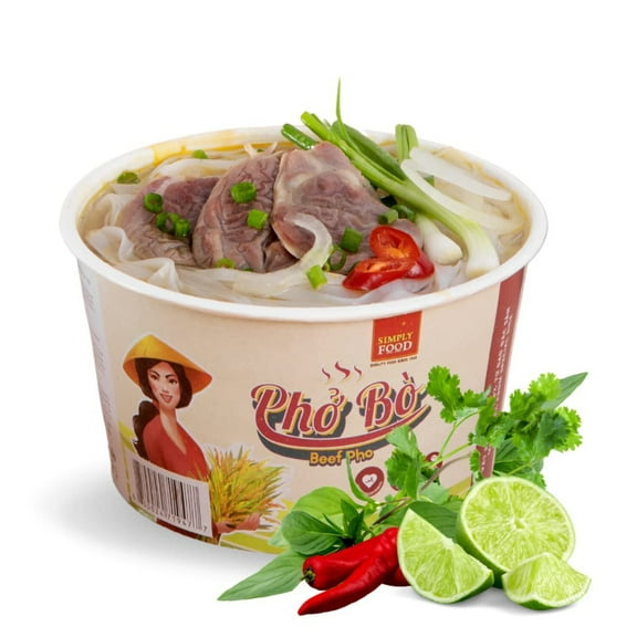 Beef Flavored Instant Pho Noodle Bowl - (Pack of 9)