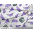 thumbnail image 3 of Soimoi Polyester Crepe Fabric Watermelon Fruits Printed Fabric 1 Yard 52 Inch Wide, 3 of 3