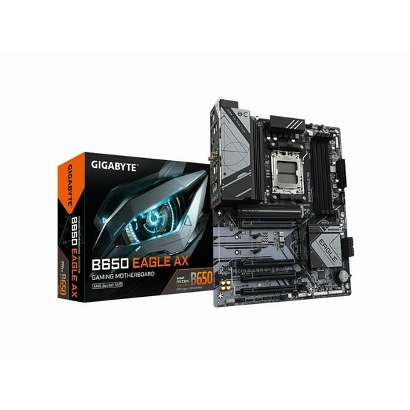 GIGABYTE B650 EAGLE AX AM5 LGA 1718 AMD B650 ATX , DDR5 Triple M.2, PCIe 5.0, USB 3.2 Gen2x2 Type-C, AMD Wi-Fi 6E, Realtek GbE LAN