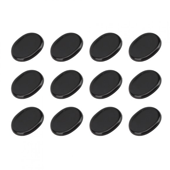 Silenciador de amortiguador de tambor, Accesorios para Instrumentos Musicales, autoadhesivo de silicona, color negro, 12 Uds.