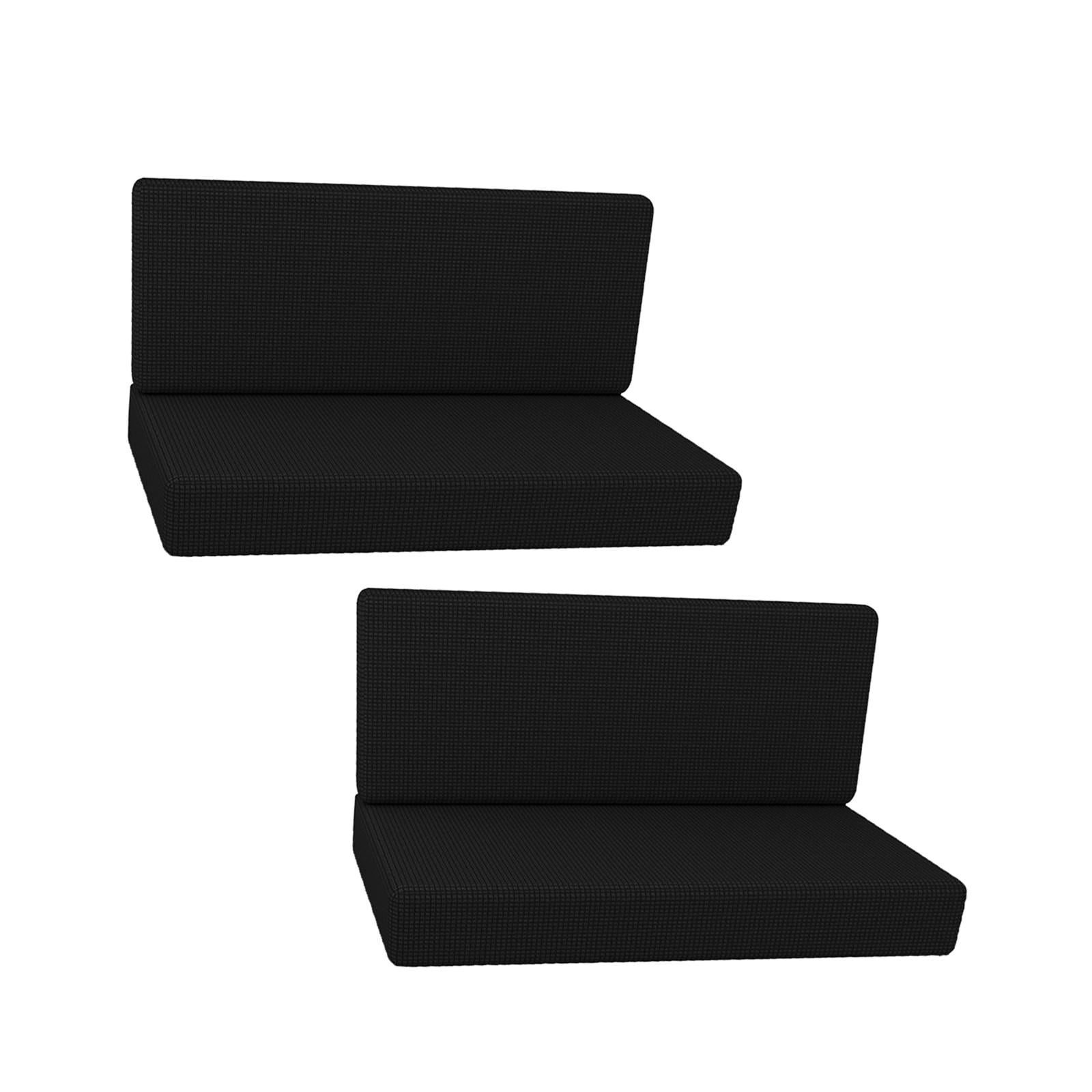 lacooooppia RV Dinette Cushion ers Rv Cushion Slipers 2 Easy to Install Outdoor RV Sofa ers Furniture Protector Black