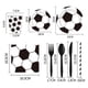 thumbnail image 2 of Vajilla para fiesta con temática de fútbol a cuadros blancos y negros, platos de papel desechables, vasos de papel, servilletas de papel, cuchillos, tenedores, cucharas, pajitas, decoraciones., 2 of 2