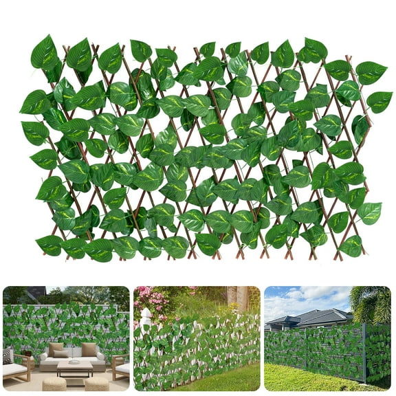 GOTGELIF 27.6x27.6 inch Expandable Artificial Ivy Leaf Privacy Fence Outdoor Privacy Screen for Garden,Yard