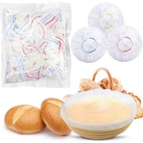 NOGIS 100PCS Bowl Covers for Bread Proofing, Reusable Elastic Plastic Wrap Jar Covers for Sourdough Bread, Food Covers for Dough Rising Baking Supplies