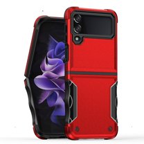 Allytech Compatible for Samsung Galaxy Z Flip 4 Case 2022 Released, Hard PC and Soft TPU Anti-Slip Drop Proof Case for Galaxy Z Flip 4 5G 2022, Red