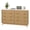 Oak color, variant on DSstyles 6 Drawer Dresser Fluted Dresser for Bedroom,47" Wooden Chest Of Drawers Modern Dresser for Closet,Natural Oak Dresser