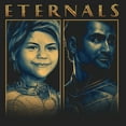 thumbnail image 2 of Junior's Marvel Eternals Sprite and Kingo  Festival Muscle Graphic Tee Charcoal Large, 2 of 4