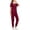 Red, variant on Muscularfit Work Sets Matching Set Scrubs for Women Set Pleated Shirt Sets Crew Neck Pink Short Sleeve Womens Shorts Set