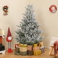 thumbnail image 3 of Costway 6 FT Artificial Christmas Tree with 762 Flocked Branch Tips, 340 Warm White LED Lights, 3 of 10