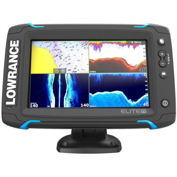 Lowrance Elite-7 Ti Touch Combo w-TotalScan Transom Mount