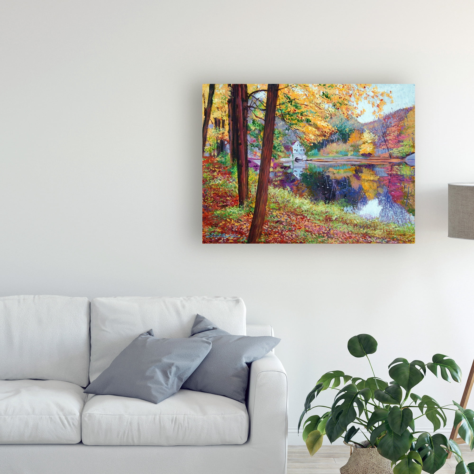 Trademark Fine Art 'Fall Mirror Lake' Canvas Art by David Lloyd Glover