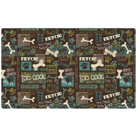- Best Friend Dog Bowl Place Mat, Green, Medium/12
