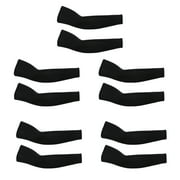 5 Pairs Sports Arm Sleeves Sun UV Protection Hand Cover Running Cycling Sleeves Sunscreen Arm Cover ,Black