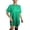 Green, variant on Women's Shiny Accent Print Reflective T-Shirt Loose Fit Round Neck Short Sleeve Top for Party & Club Silver L