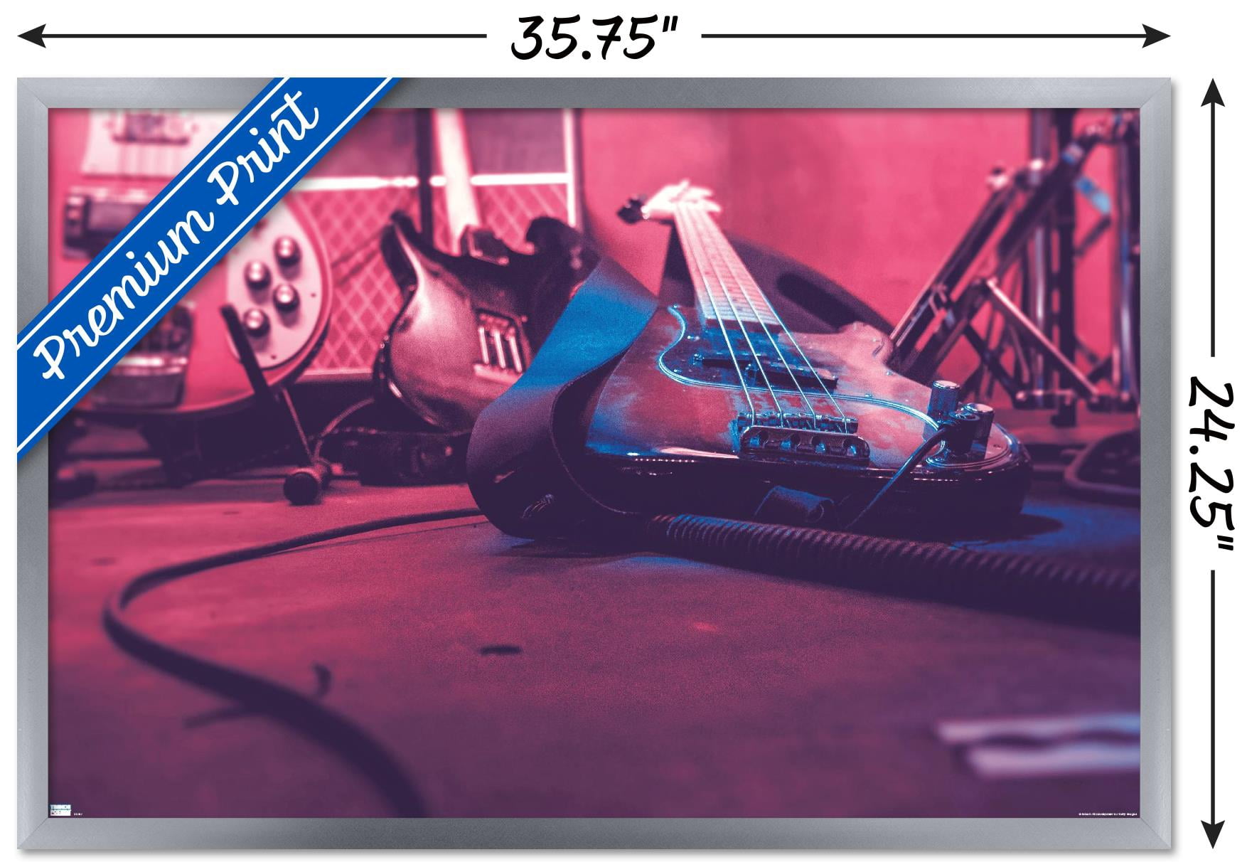 Guitar Close-Up Wall Poster, 22.375" x 34" Framed